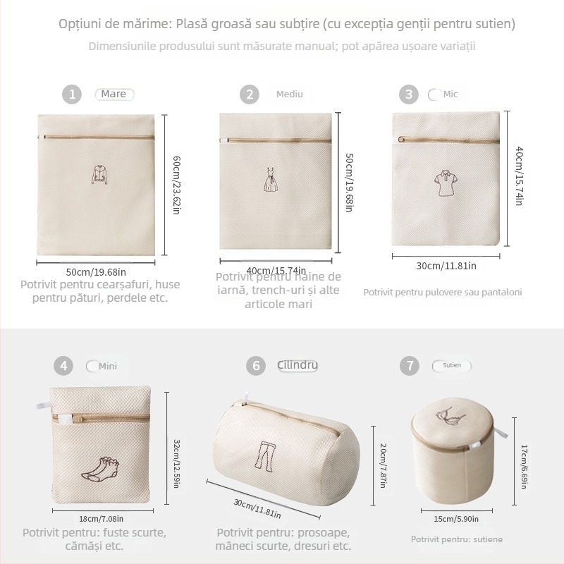 Sandwich brodat rufe sac îngroșat dublu strat sutien spălare sac costum mașină de spălat special anti-deformare spălare plasă sac