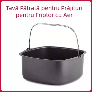 Găleată pentru tort de 6 inch, 8 inch, coș pentru tort, accesorii pentru friteuză cu aer, formă pătrată pentru tort