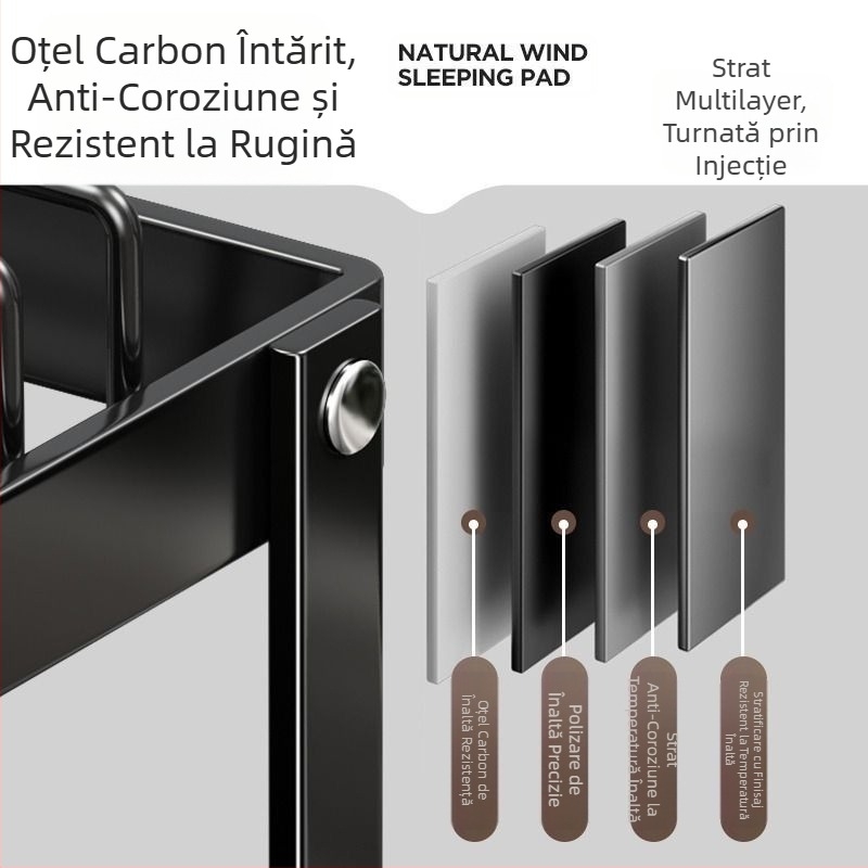 Raft de depozitare pentru chiuvetă de bucătărie, multifuncțional, pentru uscare, raft pentru vase, chiuvetă, raft pentru vase, blat, raft de depozitare pentru vase