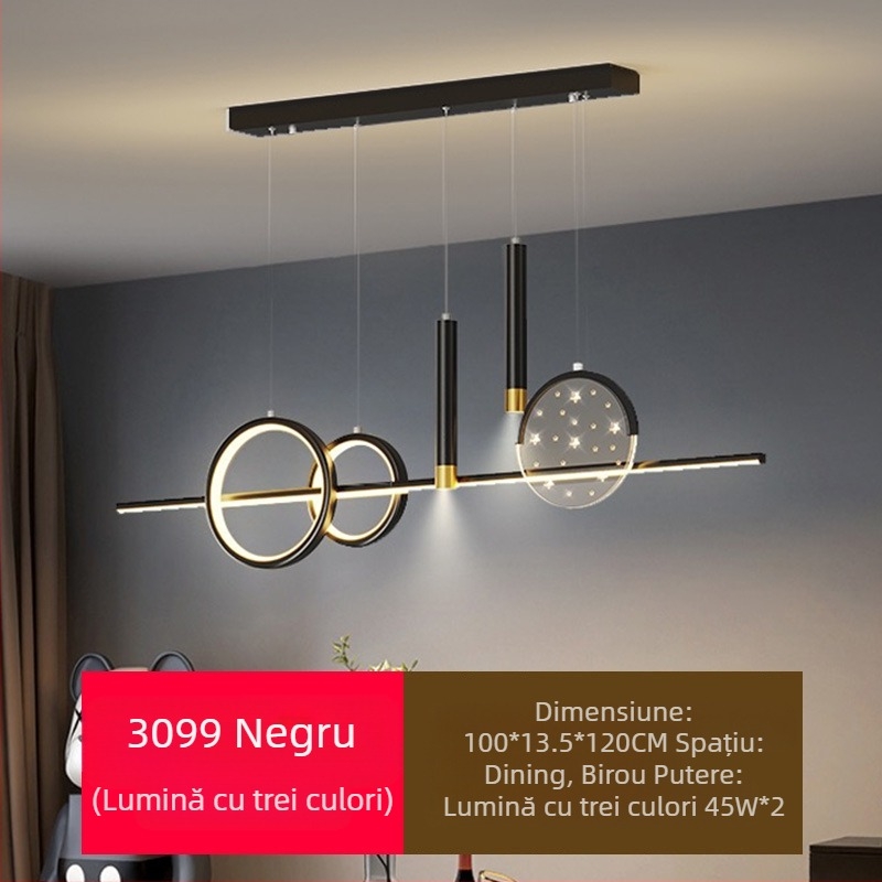 Candelabru LED cu spectru complet pentru restaurant, cu protecție pentru ochi, pentru sufragerie, modern, cu internet, popular, creativ, lung, pentru bar