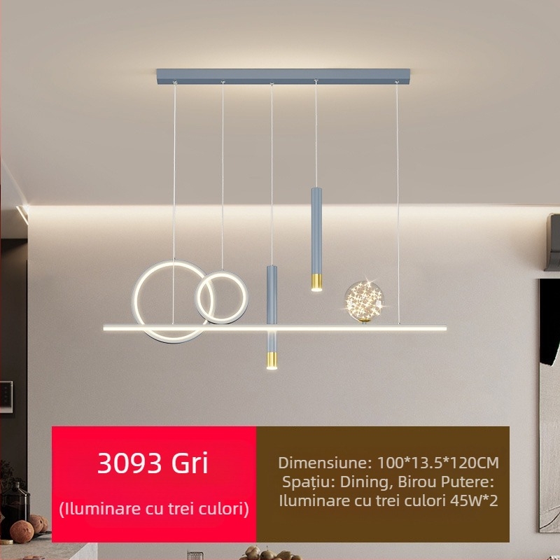 Candelabru LED cu spectru complet pentru restaurant, cu protecție pentru ochi, pentru sufragerie, modern, cu internet, popular, creativ, lung, pentru bar