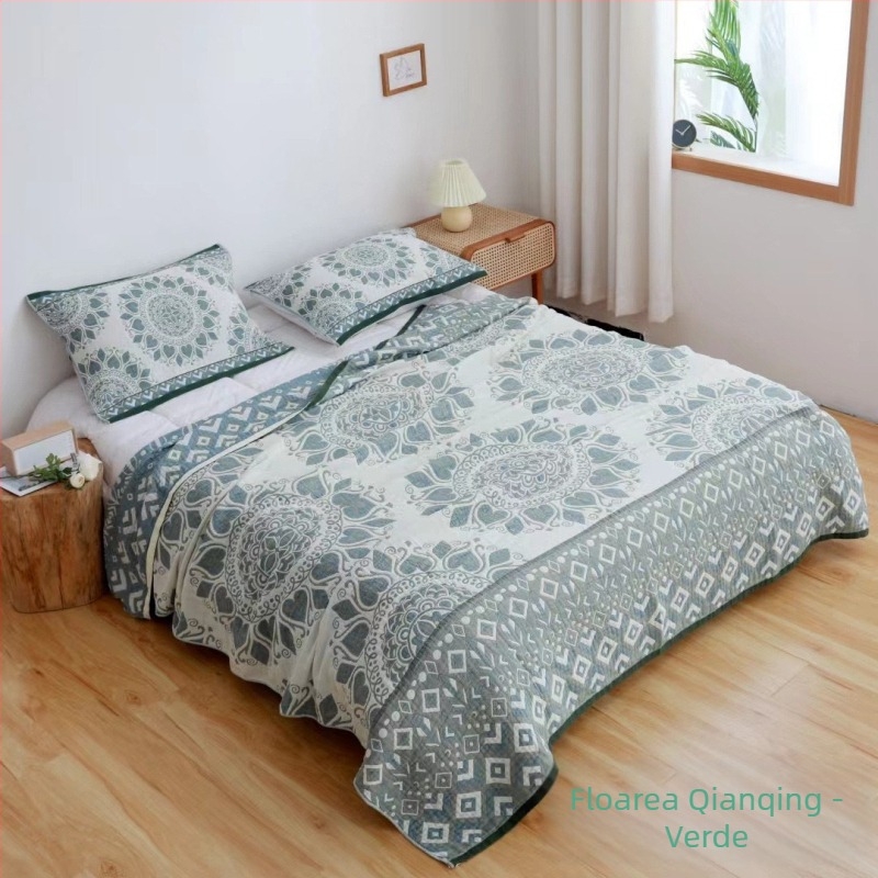 Pătură de tifon din bumbac, pătură Four Seasons din bumbac, pătură de nisip cu mai multe straturi, pătură de somn, cu un singur prosop dublu, en-gros din fabrică