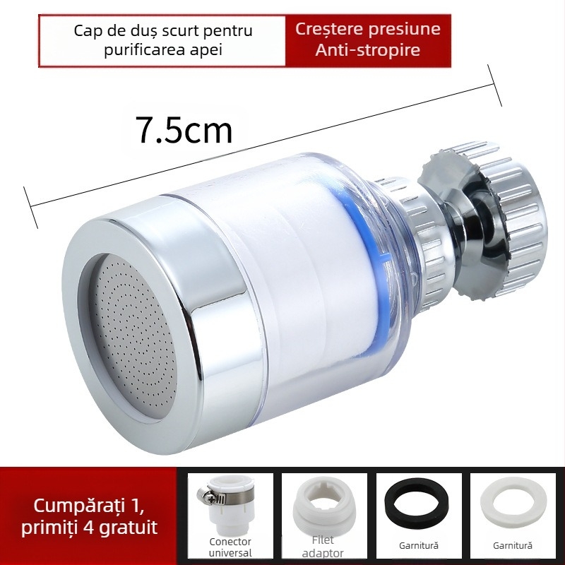 Filtru de duș universal presurizat, purificator de apă, extensie pentru cap de stropire, economisire apă, filtru de duș