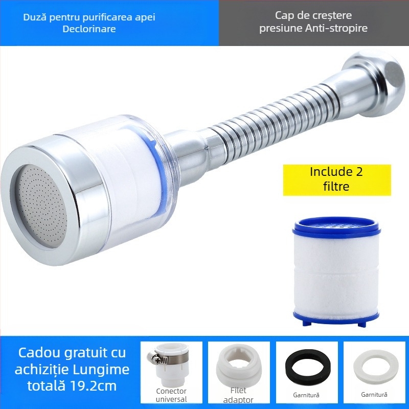 Filtru de duș universal presurizat, purificator de apă, extensie pentru cap de stropire, economisire apă, filtru de duș