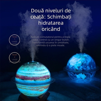 Umidificator creativ planetar USB pentru desktop Pământ umidificator acasă dormitor birou pulverizator de apă purificator