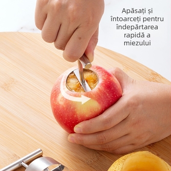 Instrument de îndepărtare a miezului de fructe din oțel inoxidabil, pentru mere și pere, pentru excavator de găuri de uz casnic, instrument de îndepărtare a miezului înăbușit Sydney