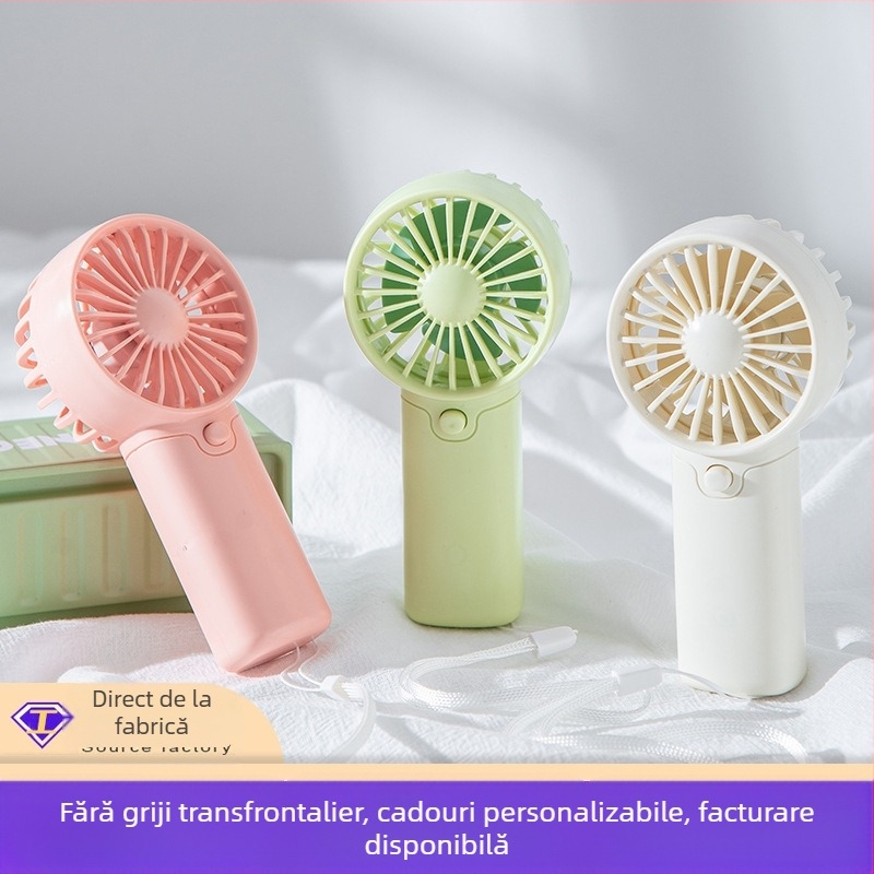 Explozii transfrontaliere Ventilator mic portabil Baterie uscată Vânt mare Student În aer liber Portabil Mic Ventilator electric Cadou