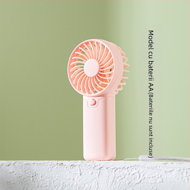 Explozii transfrontaliere Ventilator mic portabil Baterie uscată Vânt mare Student În aer liber Portabil Mic Ventilator electric Cadou