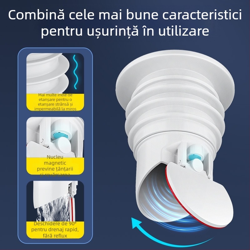 Inel de etanșare anti-miros pentru țeavă de canalizare, dop din silicon, lavoar de bucătărie, mașină de spălat, dop de scurgere a țevii, anti-retur, artefacte anti-miros