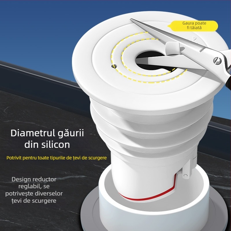 Inel de etanșare anti-miros pentru țeavă de canalizare, dop din silicon, lavoar de bucătărie, mașină de spălat, dop de scurgere a țevii, anti-retur, artefacte anti-miros