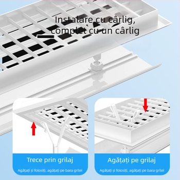 Paravânt pentru aer condiționat central, paravânt, țeavă de vânt, deflector de evacuare a aerului rece, grilă anti-suflare directă, capac universal pentru ghidarea vântului