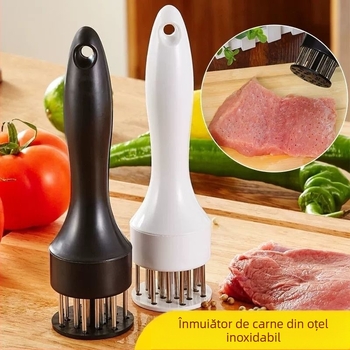 Fărește carne din oțel inoxidabil pentru cotlete de porc, grătar, carne marinată, ace de frăgezire pentru friptură, instrument pentru frăgezit carne