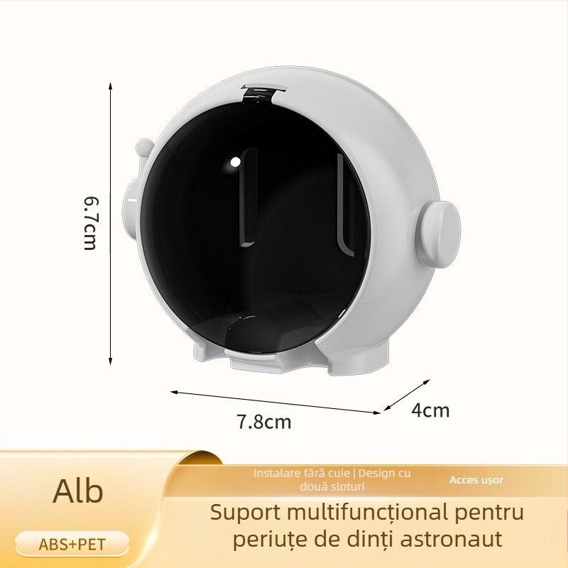 Suporturi pentru periuțe de dinți Spaceman, baie, fără găuri, montat pe perete, pentru depozitarea periuței de dinți electrice, suport de perete pentru baie