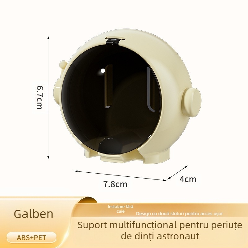 Suporturi pentru periuțe de dinți Spaceman, baie, fără găuri, montat pe perete, pentru depozitarea periuței de dinți electrice, suport de perete pentru baie