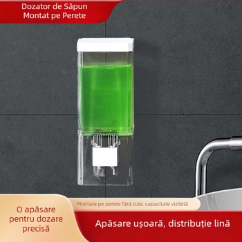 Dispenser de săpun modern și simplu, montat pe perete, fără perforator și agățat fără urme, pentru bucătărie și baie