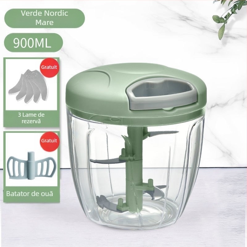 Tăietor de legume multifuncțional de usturoi, tras manual, de uz casnic, râșniță de usturoi de bucătărie, mașină de gătit, trăgător de usturoi, râșniță de legume en-gros