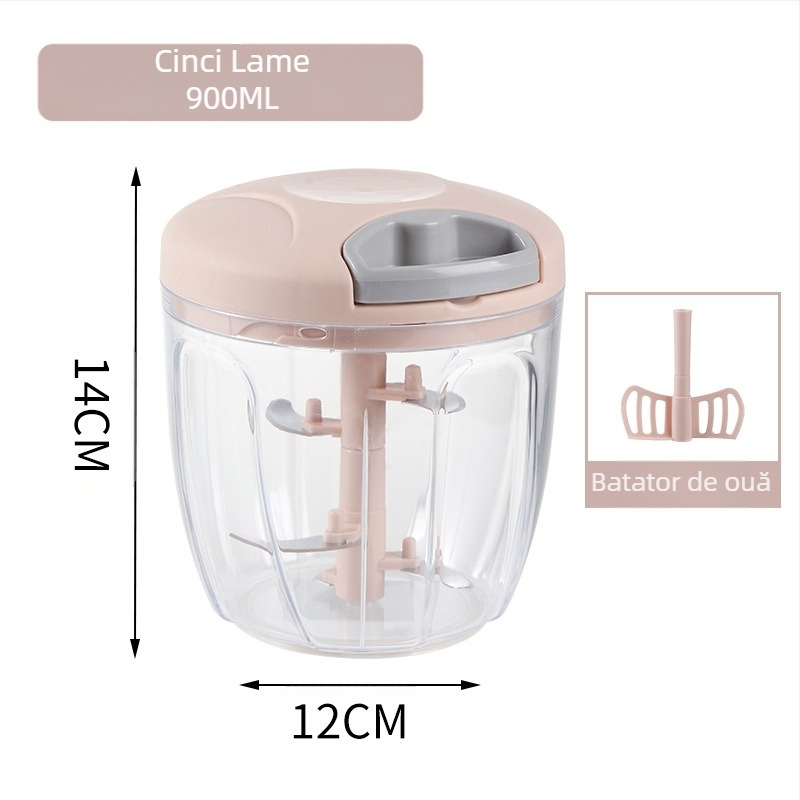 Tăietor de legume multifuncțional de usturoi, tras manual, de uz casnic, râșniță de usturoi de bucătărie, mașină de gătit, trăgător de usturoi, râșniță de legume en-gros