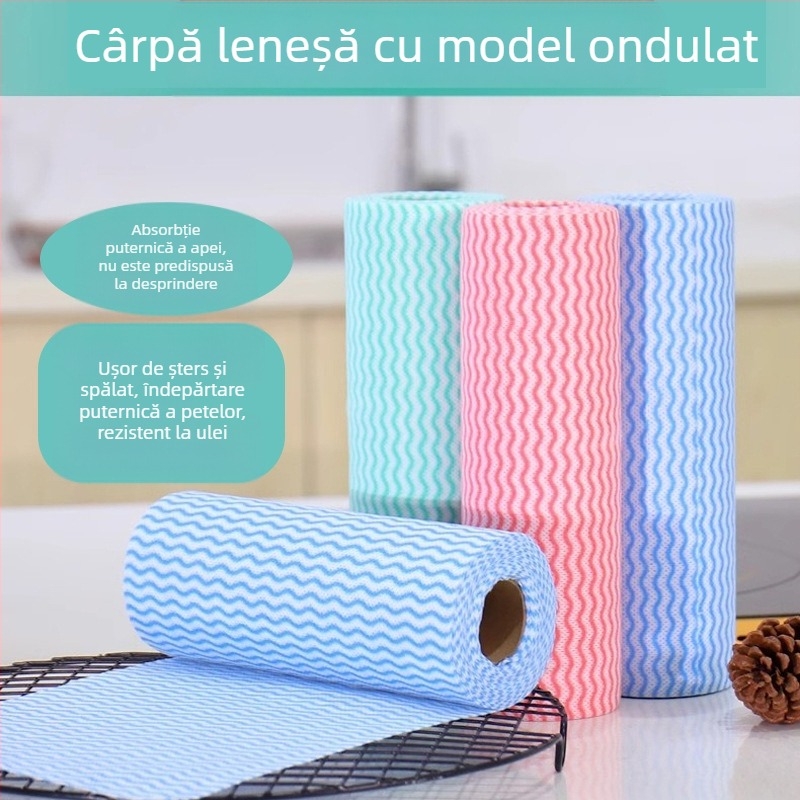Cârpe de bucătărie de unică folosință care nu lasă scame și nu se lipesc de ulei. Prosoape de hârtie speciale pentru bucătărie, cârpe detașabile, umede și uscate.