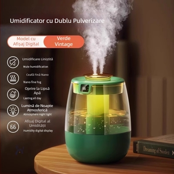 Umidificator cu pulverizare dublă, ceață puternică, umidificator Amazon, vânzare fierbinte, purificator de aer pentru dormitor