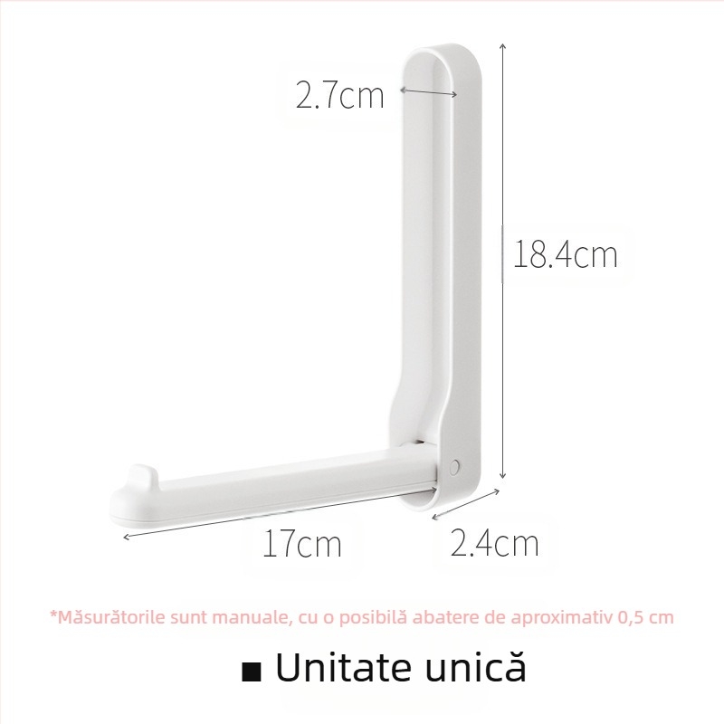Umeraș de haine depozitare artefact balcon pliabil fără perforații de uz casnic Fit Rack dormitor haine agățat uscător Rack clip colector