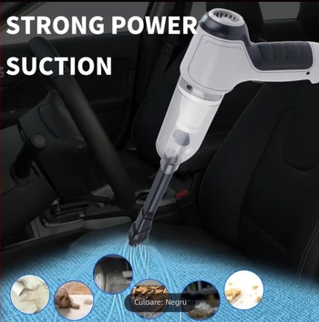 Aspirator auto, cu dublă utilizare pentru mașină și casă, reîncărcabil portabil fără fir, puternic, mic, mini, funcție de suflare puternică, aspirator portabil