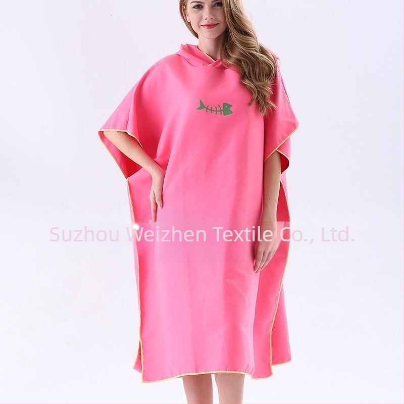 Pelerină transfrontalieră cu uscare rapidă, bluză de plajă, prosop de baie pentru schimbare, halat de baie, pelerină de plajă, halat de baie din catifea față-verso, comerț electronic Amazon