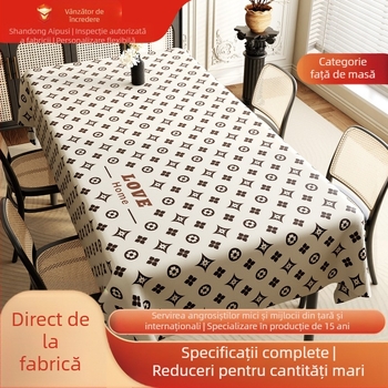 Față de masă din PVC, impermeabilă și rezistentă la ulei, de unică folosință, față de masă dreptunghiulară, față de masă ușoară, luxoasă, de înaltă calitate, pentru ceai