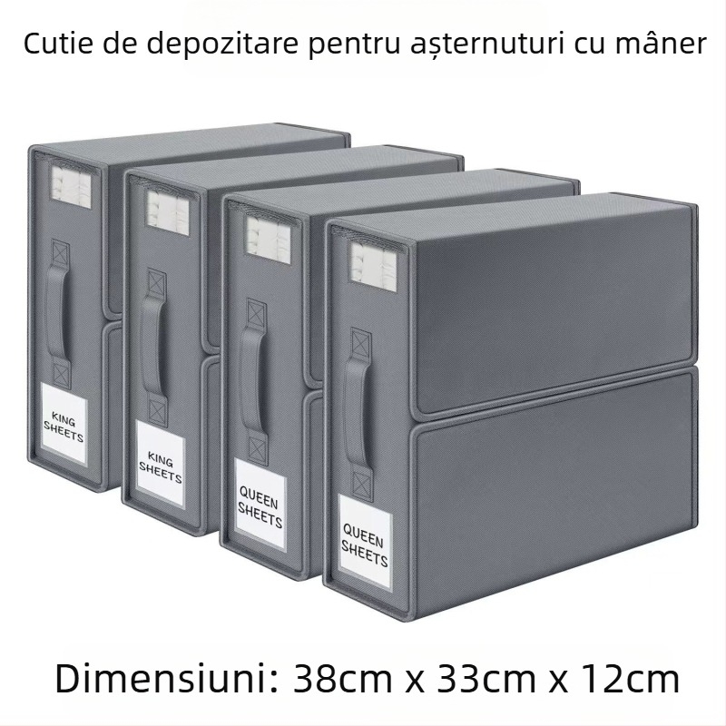 Cutie de depozitare Amazon, cutie de depozitare cu patru piese, pliabilă, din pânză Oxford, cutie de depozitare de mare capacitate pentru fereastră
