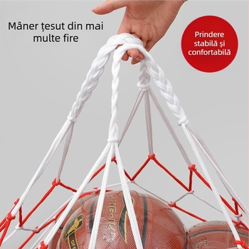 En-gros din fabrică, buzunar mare cu minge, plasă mare de fotbal, baschet, portabil, capacitate mare, geantă de depozitare cu plasă portabilă