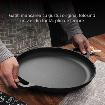 Tigaie din fontă, tigaie pentru clătite, bețișoare de uz casnic, tigaie antiaderentă, instrument pentru clătite cu fructe, aragaz universal