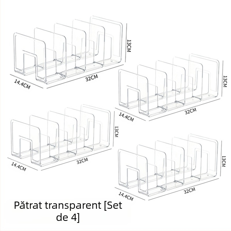 Raft de depozitare pentru geantă, suport pentru cărți, compartiment transparent din plastic, depozitare pentru dulap, clasificare, suport pentru cărți