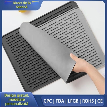 Covoraș din silicon pentru aragaz, covoraș de scurgere, covoraș uscat, covoraș izolator, covoraș pentru cuptor cu microunde, covoraș de cafea rezistent la căldură pentru bucătărie transfrontalieră, covoraș pentru masă