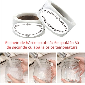 Siglă goală pentru sticle și cutii alimentare solubile degradabile, scrise de mână, transfrontaliere, în stoc, cu autocolant oval de clasificare