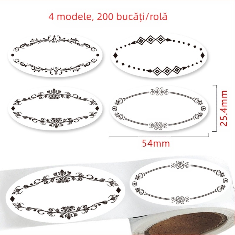 Siglă goală pentru sticle și cutii alimentare solubile degradabile, scrise de mână, transfrontaliere, în stoc, cu autocolant oval de clasificare