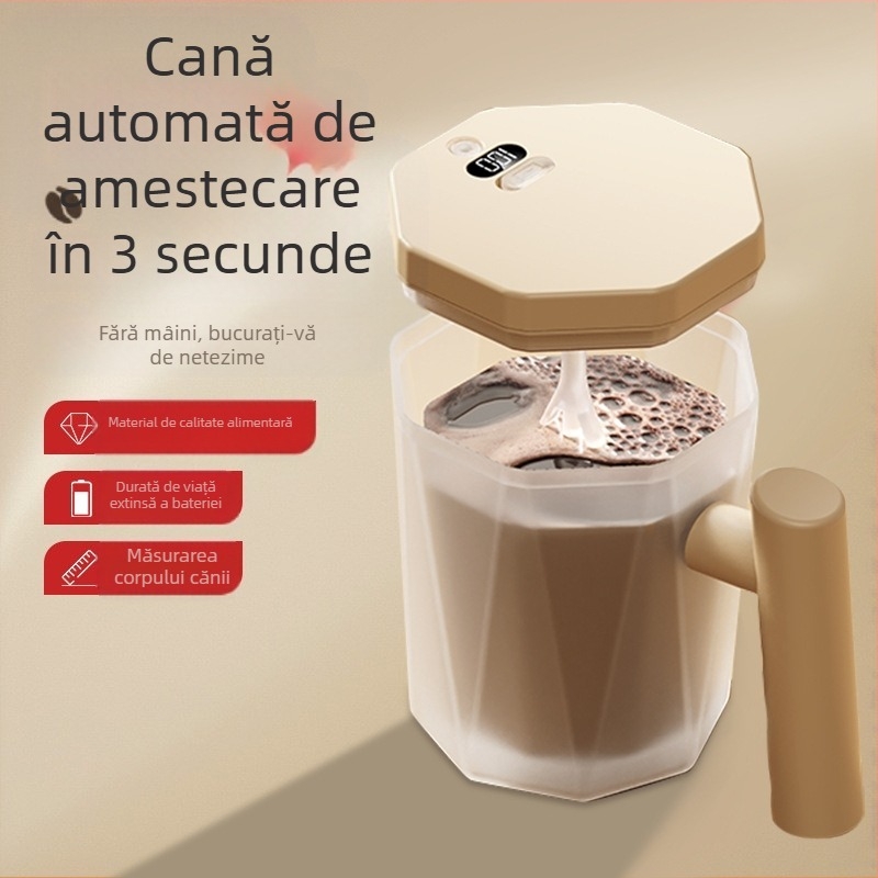 Noua ceașcă de amestecare electrică automată, ceașcă de amestecare cu un singur buton, cafea, lapte praf, calitate alimentară, cană de apă leneșă, transfrontalieră