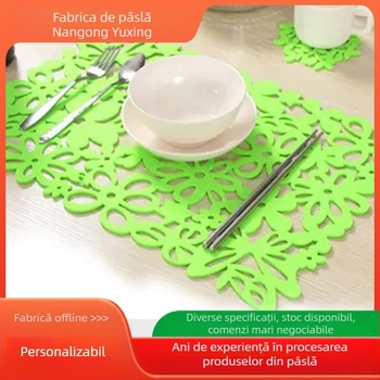 Suporturi dreptunghiulare din fetru, Suporturi cu pahare din fetru, Suporturi goale din fetru multicolore, Suporturi de masă de înaltă calitate în stil occidental, Suporturi pentru farfurii și boluri, Suporturi de masă