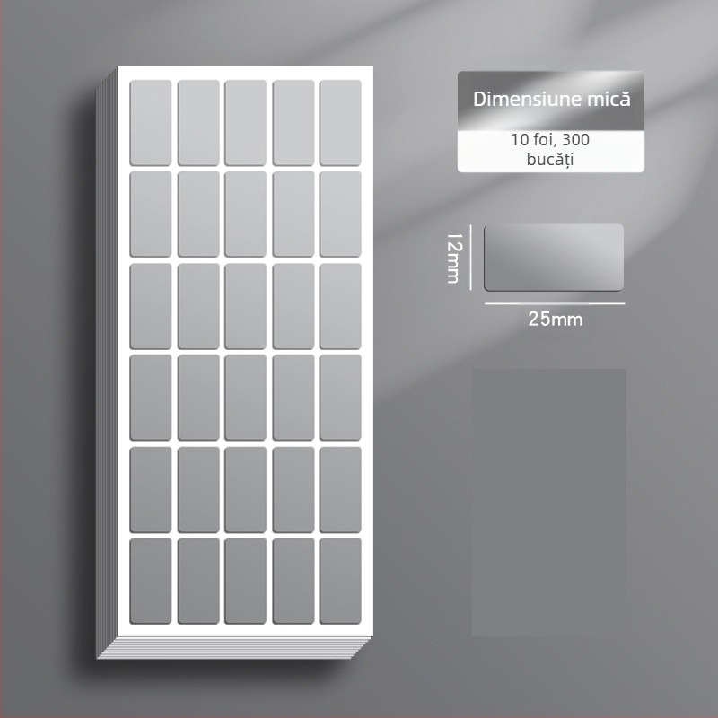 Etichete autocolante asiatice argintii, impermeabile și rezistente la ulei, autocolante adezive cu nume scrise de mână, detașabile, etichete pentru mostre de alimente și medicamente