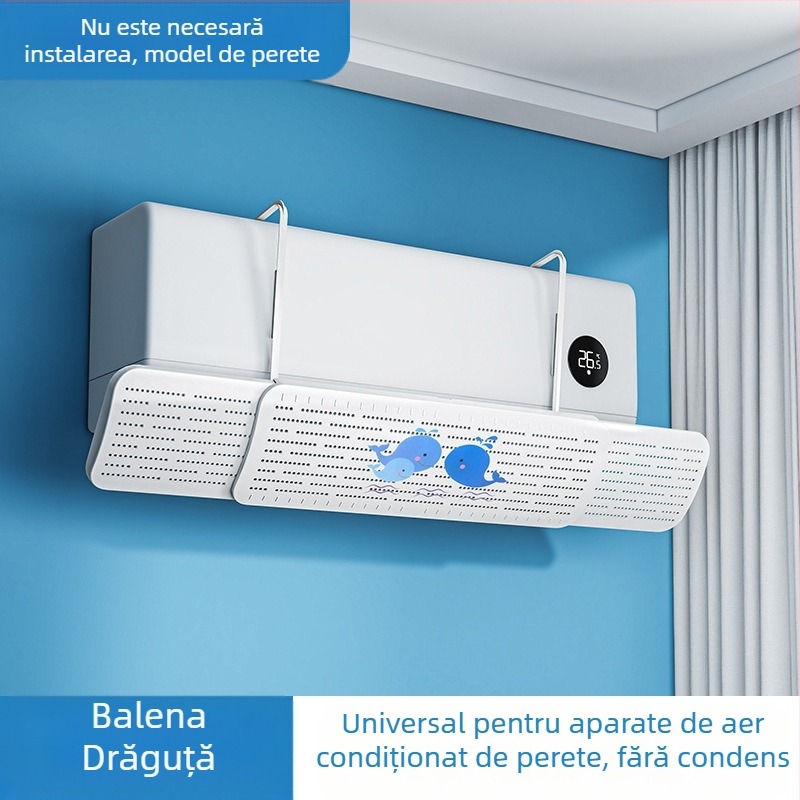 Placă de protecție împotriva vântului pentru aer condiționat pentru sugari și copii mici, deflector de evacuare a aerului, placă de protecție împotriva vântului, placă de agățare a paravântului