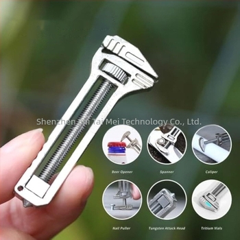 Cuțit multifuncțional compact din titan, compact, din zinc și aluminiu, care nu este utilizat