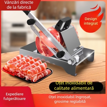 Mașină de feliat manuală de uz casnic, carne de vită și oaie, cuțit de orez pentru prăjituri, carne congelată, tăiată, grăsime de vită, rulou, felie, artefact comercial, carne de oaie congelată