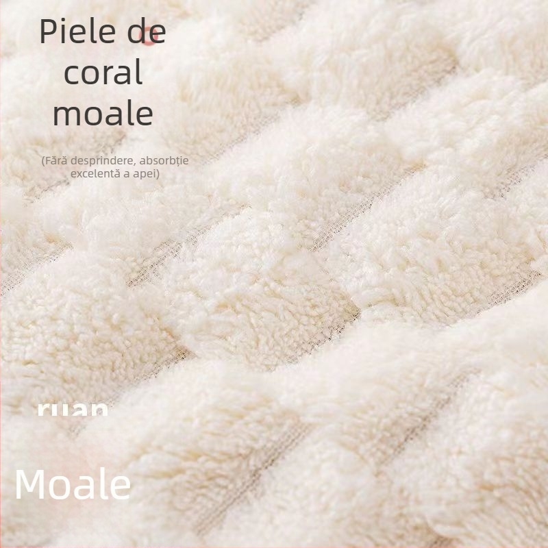 Prosop de baie cu model de nor, en-gros, prosop absorbant din fleece coral, agățat, drăguț, stil nou 2023, moale, pentru bărbați și femei