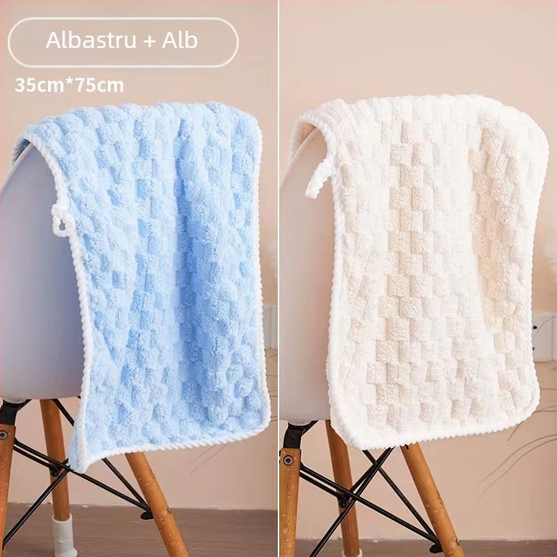 Prosop de baie cu model de nor, en-gros, prosop absorbant din fleece coral, agățat, drăguț, stil nou 2023, moale, pentru bărbați și femei