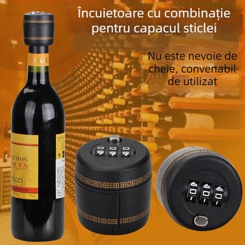 Încuietoare pentru sticle de vin pentru baruri de comerț electronic transfrontalier, vin, vin străin, capac pentru sticle de vin, încuietoare cu combinație pentru capacul sticlei de vin