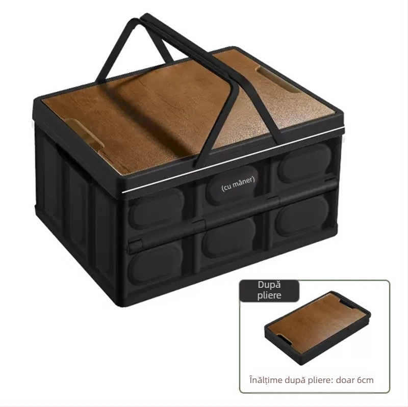În aer liber Camping Wild Outdoor Car Trunk Box multifuncțională Touring Box auto din lemn Cover Storage Box pliabilă