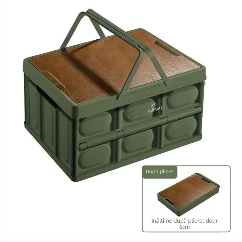În aer liber Camping Wild Outdoor Car Trunk Box multifuncțională Touring Box auto din lemn Cover Storage Box pliabilă
