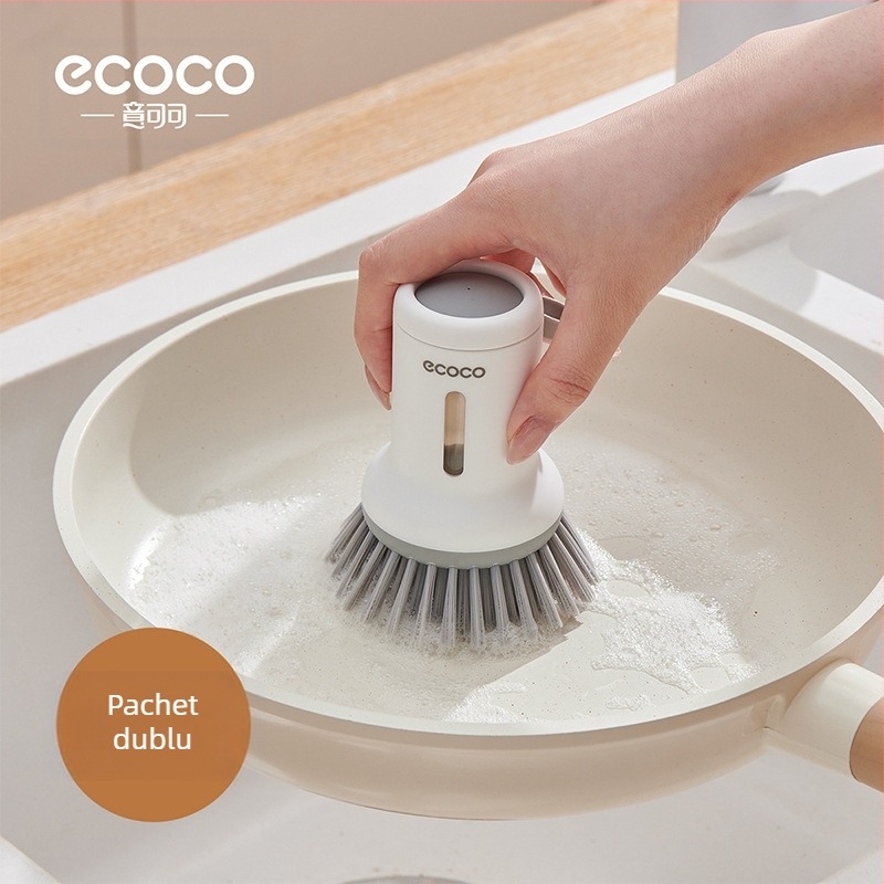 Perie de bucătărie pentru oală, perie de spălat vase de uz casnic, perie de curățare rotativă multifuncțională, non-pete, ulei și non-dăunătoare, perie pentru oală, artefacte pentru oală