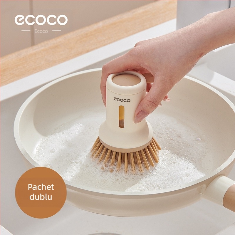 Perie de bucătărie pentru oală, perie de spălat vase de uz casnic, perie de curățare rotativă multifuncțională, non-pete, ulei și non-dăunătoare, perie pentru oală, artefacte pentru oală