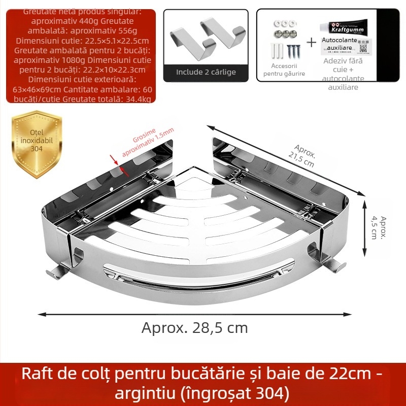 Suport pentru toaletă, suport pentru prosoape de baie, agățat de perete, trepied fără găuri, toaletă, baie, duș, raft de depozitare