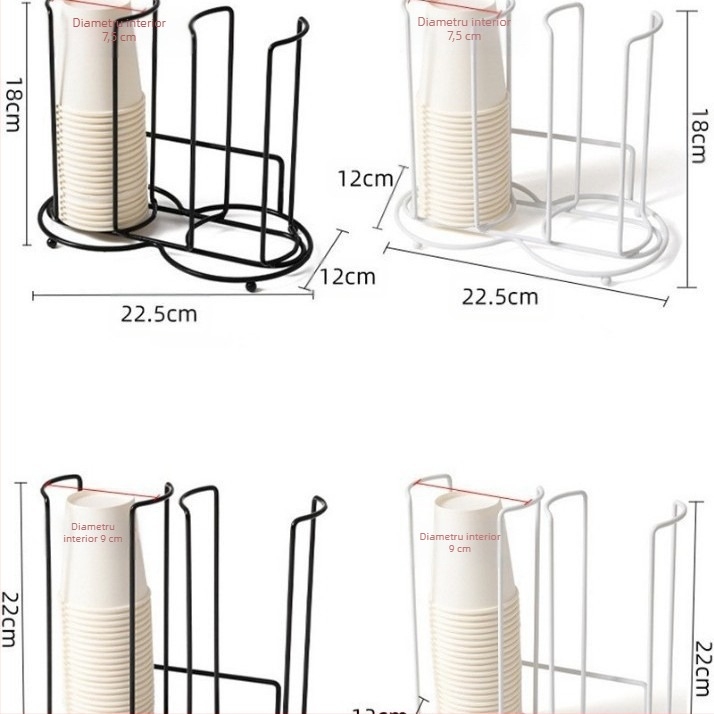 Suport pentru pahare de hârtie Shuo Shuo, suport pentru pahare de unică folosință, raft pentru depozitarea paharelor de cafea pe desktop