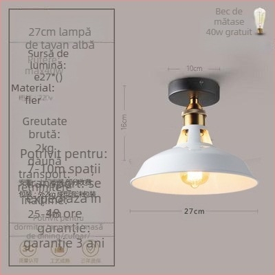Lampă de tavan cu un singur cap, stil industrial american, stil rustic, retro, pentru hol, sufragerie, dormitor, coridor
